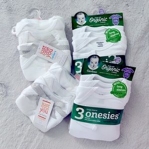 Lot of Newborn White Onesies